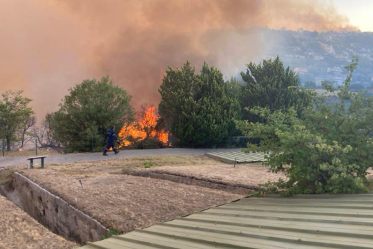 H φωτιά στον αρχαιολογικό χώρο της Βούντενης